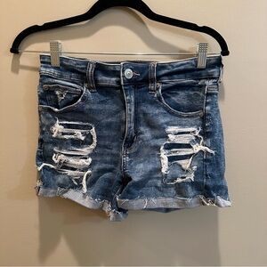 American Eagle Next Level Stretch Ripped Jean Shorts